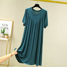 Last inn bildet i Galleri-visningsprogrammet, Super Soft Comfortable Short Sleeve Loose Pajama Dress