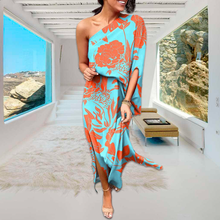 Last inn bildet i Galleri-visningsprogrammet, Trykt maxikjole med splitt