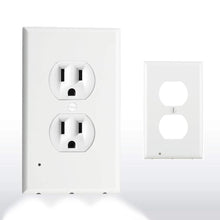 Last inn bildet i Galleri-visningsprogrammet, Uttaksveggplate med LED nattlys