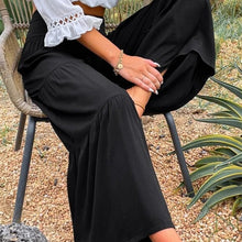 Last inn bildet i Galleri-visningsprogrammet, Ensfarget uformelt bukser med brede ben for kvinner