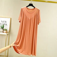 Last inn bildet i Galleri-visningsprogrammet, Super Soft Comfortable Short Sleeve Loose Pajama Dress
