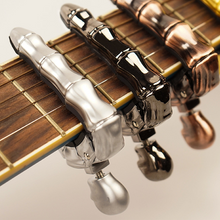 Last inn bildet i Galleri-visningsprogrammet, Hodeskalle skjelettfinger Gitar Capo