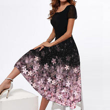 Last inn bildet i Galleri-visningsprogrammet, Trykt kjole med firkantet hals