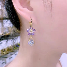 Last inn bildet i Galleri-visningsprogrammet, Simple Zircon Flower Earrings