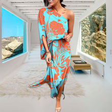 Last inn bildet i Galleri-visningsprogrammet, Trykt maxikjole med splitt