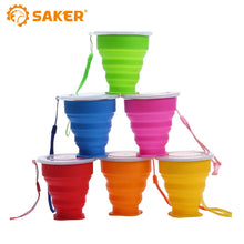 Last inn bildet i Galleri-visningsprogrammet, Saker Silikon Folding Camping Cup med lokk