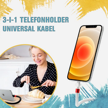 Last inn bildet i Galleri-visningsprogrammet, 3-i-1 telefonholder universalkabel