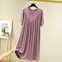 Last inn bildet i Galleri-visningsprogrammet, Super Soft Comfortable Short Sleeve Loose Pajama Dress