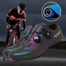 Last inn bildet i Galleri-visningsprogrammet, Fargerike reflekterende fjellsko med lås sykkelsko