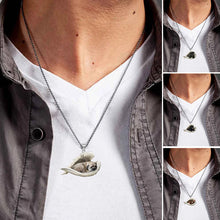 Last inn bildet i Galleri-visningsprogrammet, Sovende engel halskjede i rustfritt stål