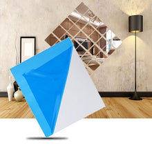 Last inn bildet i Galleri-visningsprogrammet, Modern 3D Self Adhesive Mirror Tile Square Wall Stickers