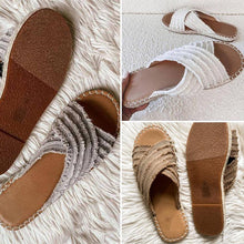 Last inn bildet i Galleri-visningsprogrammet, HJEMSOLâąFlate halmkryssfiskersko