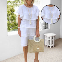 Last inn bildet i Galleri-visningsprogrammet, Romantisk myk hvit lagdelt kjole