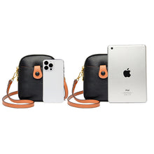 Last inn bildet i Galleri-visningsprogrammet, Liten firkantet veske med enkelt skulderstropp og kontrastfarger