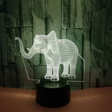 Last inn bildet i Galleri-visningsprogrammet, Elefant 3D Illusjonslampe