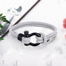 Last inn bildet i Galleri-visningsprogrammet, Flettet-tau armbÄnd med nautisk design