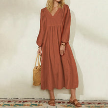 Last inn bildet i Galleri-visningsprogrammet, Lanternehylse Kjole med V-hals