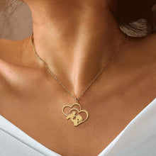 Last inn bildet i Galleri-visningsprogrammet, Mor og baby hjerte halskjede
