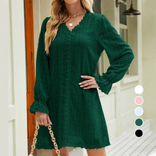 Last inn bildet i Galleri-visningsprogrammet, Langermet kjole med blondepanel