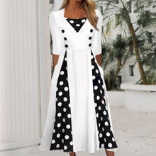 Last inn bildet i Galleri-visningsprogrammet, Prikkete kortermet kjole