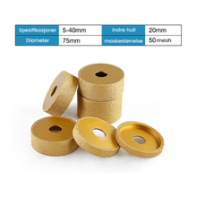 Last inn bildet i Galleri-visningsprogrammet, Straight Edge vakuumtørr rillet diamantsliper