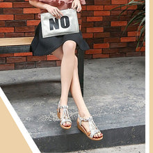 Last inn bildet i Galleri-visningsprogrammet, Strass elastiske sandaler