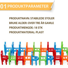 Last inn bildet i Galleri-visningsprogrammet, Stoler som stabler tårnbalanseringsspill