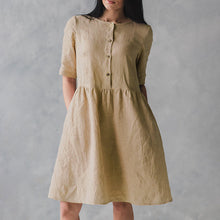 Last inn bildet i Galleri-visningsprogrammet, Ensfarget kjole med lommer