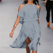 Last inn bildet i Galleri-visningsprogrammet, Ensfarget midikjole