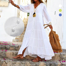 Last inn bildet i Galleri-visningsprogrammet, Ensfarget maxikjole