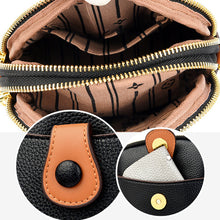 Last inn bildet i Galleri-visningsprogrammet, Liten firkantet veske med enkelt skulderstropp og kontrastfarger