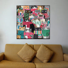 Last inn bildet i Galleri-visningsprogrammet, Wintry Cats 500 brikker puslespill