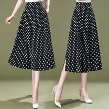 Last inn bildet i Galleri-visningsprogrammet, Svarte polkaprikkede chiffon-culottes