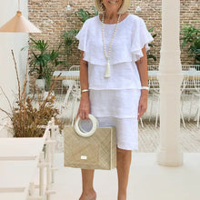 Last inn bildet i Galleri-visningsprogrammet, Romantisk myk hvit lagdelt kjole