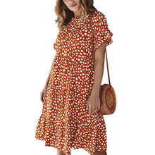 Last inn bildet i Galleri-visningsprogrammet, Prikkete kjole med volanger erme