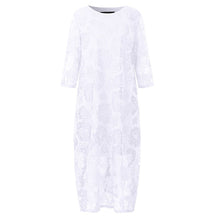 Last inn bildet i Galleri-visningsprogrammet, Lang Blonde-Kjole med Rund Hals