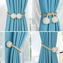 Last inn bildet i Galleri-visningsprogrammet, Pearl Curtain Tiebacks with Strong Magnetic Clips, 2 pcs