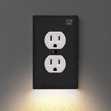 Last inn bildet i Galleri-visningsprogrammet, Uttaksveggplate med LED nattlys