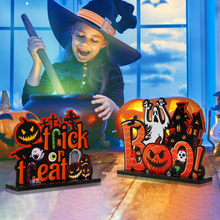 Last inn bildet i Galleri-visningsprogrammet, Halloween-tema Bordpynt i tre