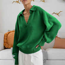 Last inn bildet i Galleri-visningsprogrammet, Strikket genser med krage