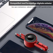 Last inn bildet i Galleri-visningsprogrammet, 3-i-1 Sammentrekkbar Telefonlader-kabel