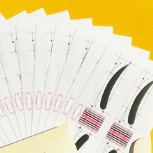 Last inn bildet i Galleri-visningsprogrammet, Øyenbryn Stensil klistremerker 12 ark x 4 stk