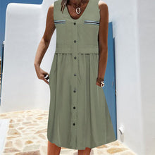 Last inn bildet i Galleri-visningsprogrammet, Grønn tank-kjole med knapper