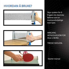 Last inn bildet i Galleri-visningsprogrammet, Uttrekkbart bordtennisnett