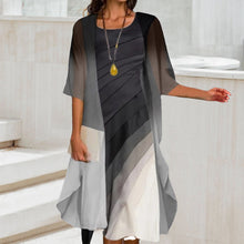 Last inn bildet i Galleri-visningsprogrammet, Todelt kjole med trykk