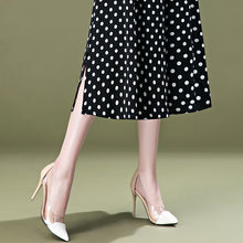 Last inn bildet i Galleri-visningsprogrammet, Svarte polkaprikkede chiffon-culottes