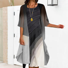 Last inn bildet i Galleri-visningsprogrammet, Todelt kjole med trykk