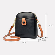 Last inn bildet i Galleri-visningsprogrammet, Liten firkantet veske med enkelt skulderstropp og kontrastfarger