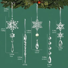 Last inn bildet i Galleri-visningsprogrammet, Krystall Christmas Snowflake Ornamenter