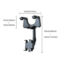 Last inn bildet i Galleri-visningsprogrammet, 360-graders roterbar telefonholder i bilspeilet